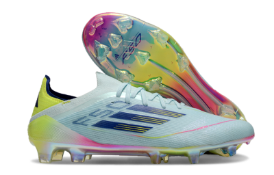 Adidas F50 Elite FG Low-Tops Football Boots - Jade/Blue/Gold/Pink