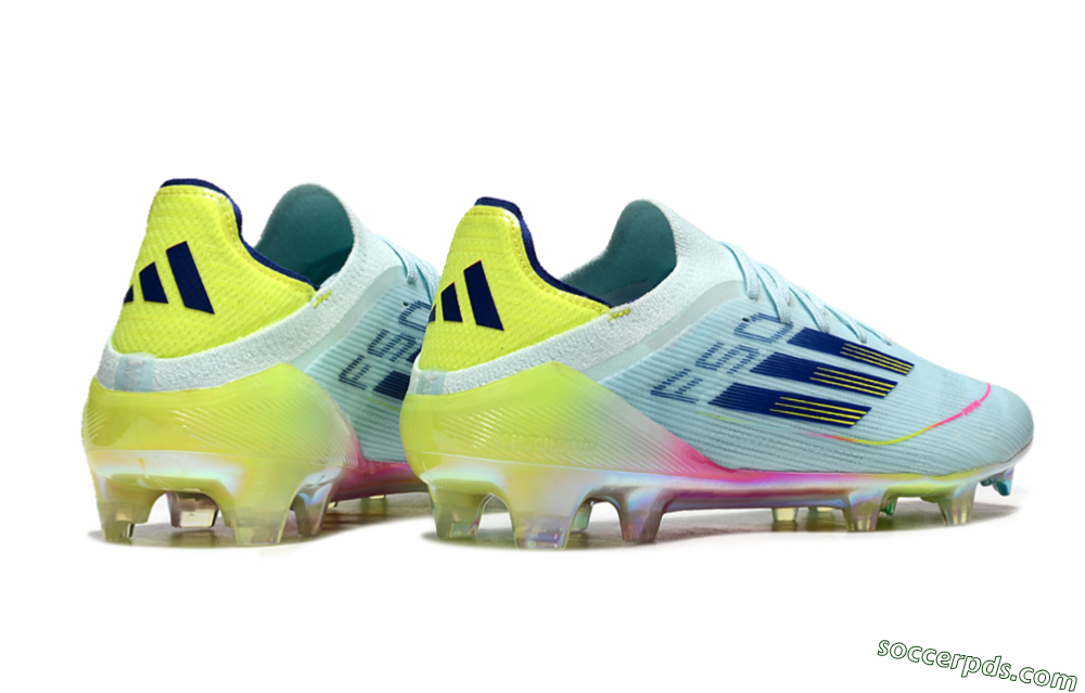 Adidas F50 Elite FG Low-Tops Football Boots - Jade/Blue/Gold/Pink 6
