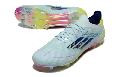 Adidas F50 Elite FG Low-Tops Football Boots - Jade/Blue/Gold/Pink