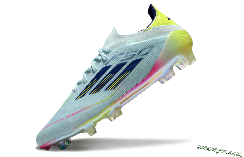 Adidas F50 Elite FG Low-Tops Football Boots - Jade/Blue/Gold/Pink 5