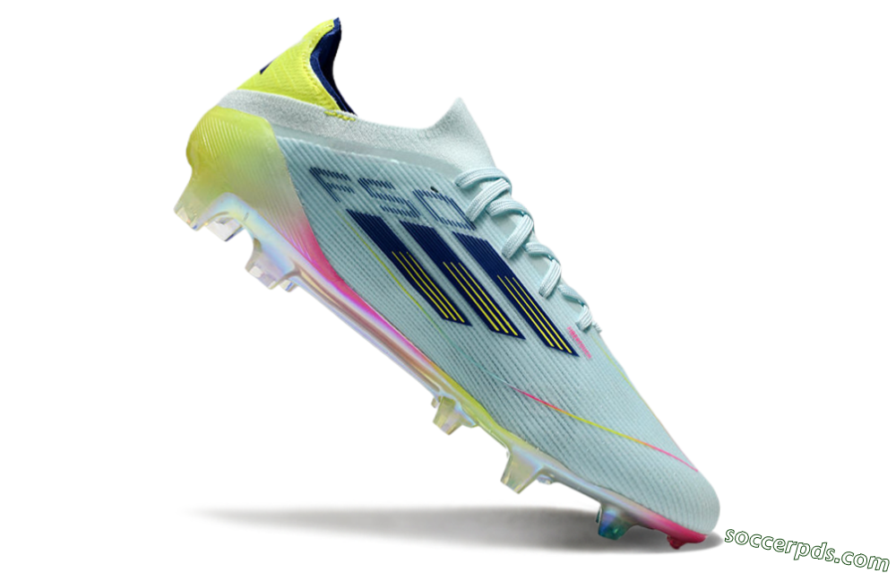 Adidas F50 Elite FG Low-Tops Football Boots - Jade/Blue/Gold/Pink 4