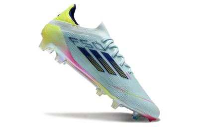 Adidas F50 Elite FG Low-Tops Football Boots - Jade/Blue/Gold/Pink