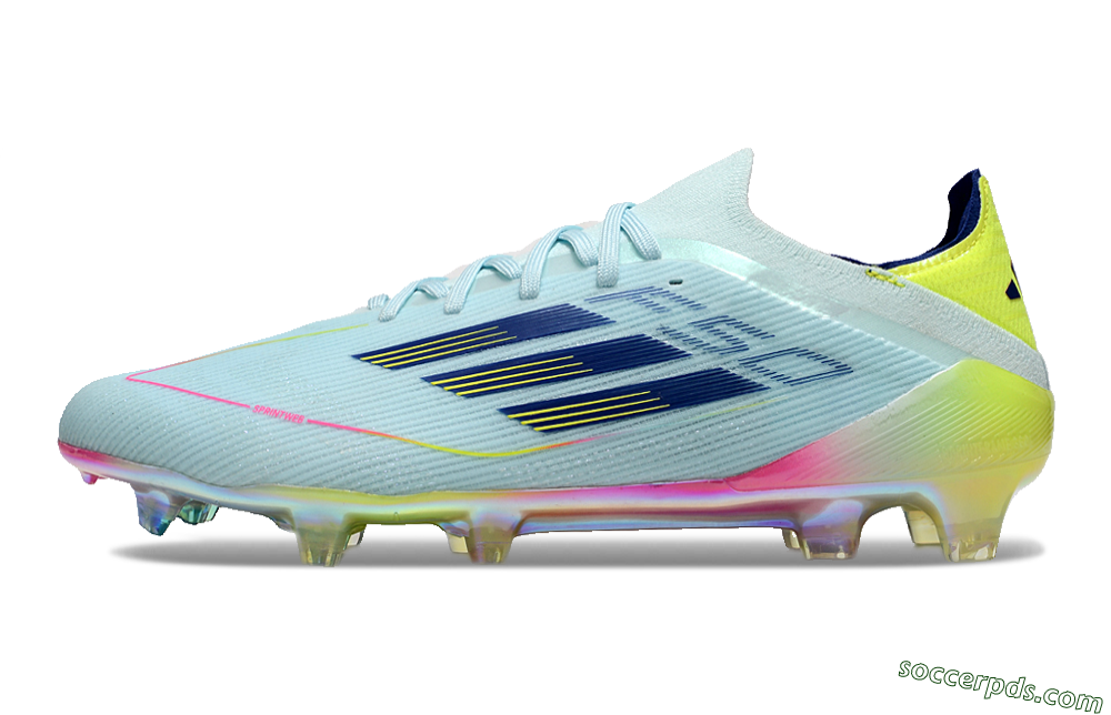 Adidas F50 Elite FG Low-Tops Football Boots - Jade/Blue/Gold/Pink 2