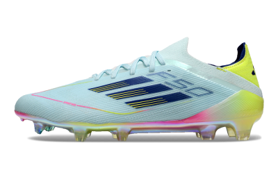Adidas F50 Elite FG Low-Tops Football Boots - Jade/Blue/Gold/Pink