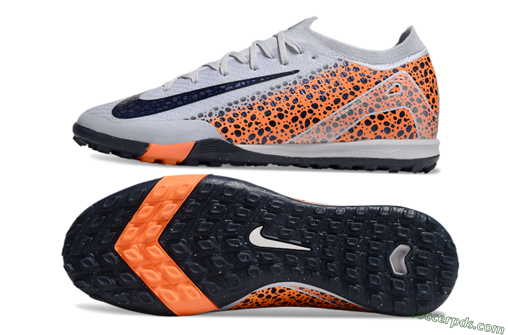 Nike Air Zoom Mercurial Vapor 16 Elite TF Low-Tops Football Shoes - Grey/Black/Leopard 0