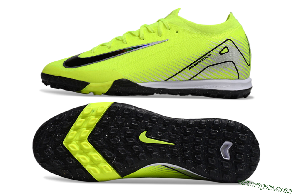 Nike Air Zoom Mercurial Vapor 16 Elite TF Low-Tops Football Shoes - Yellow/Black/Silver 0
