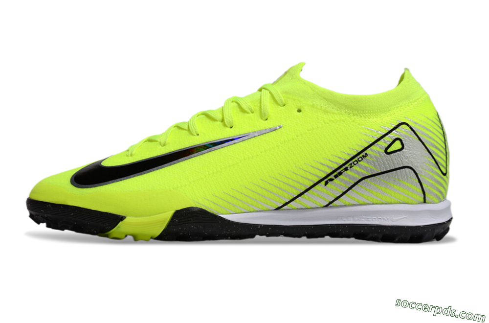 Nike Air Zoom Mercurial Vapor 16 Elite TF Low-Tops Football Shoes - Yellow/Black/Silver 2
