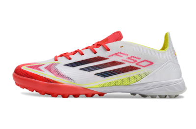 Adidas F50 Elite TF Low-Tops Football Shoes - White/Red/Yellow