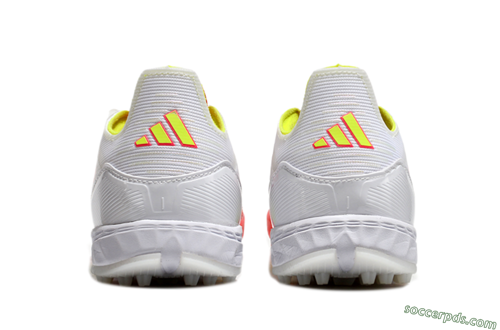 Adidas F50 Elite TF Low-Tops Football Shoes - White/Red/Yellow 4