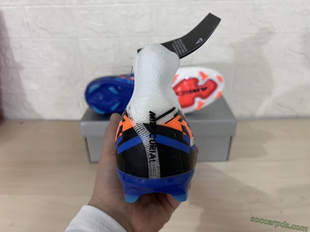 Nike Air Zoom Mercurial Superfly 10 Elite FG High-Tops Football Boots - White/Blue/Orange