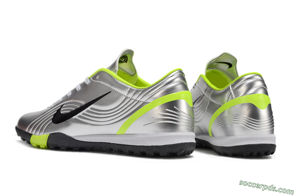 Nike Zoom Mercurial Vapor 1 Rgn SE TF Low-Tops Football Shoes - Silver/Black/Yellow 4