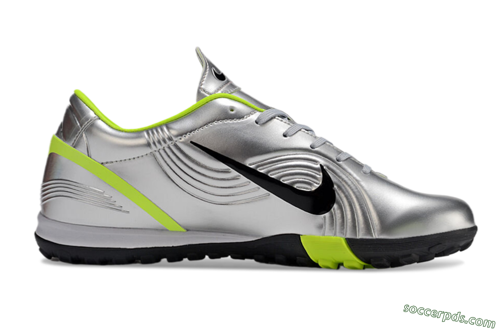 Nike Zoom Mercurial Vapor 1 Rgn SE TF Low-Tops Football Shoes - Silver/Black/Yellow 5
