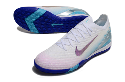 Nike Air Zoom Mercurial Vapor 16 Elite TF Low-Tops Football Shoes - White/Purple/Blue
