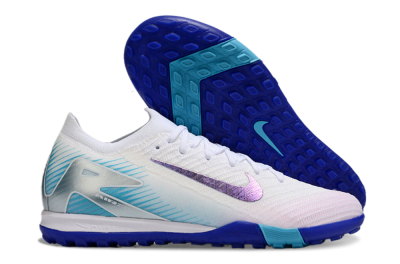 Nike Air Zoom Mercurial Vapor 16 Elite TF Low-Tops Football Shoes - White/Purple/Blue