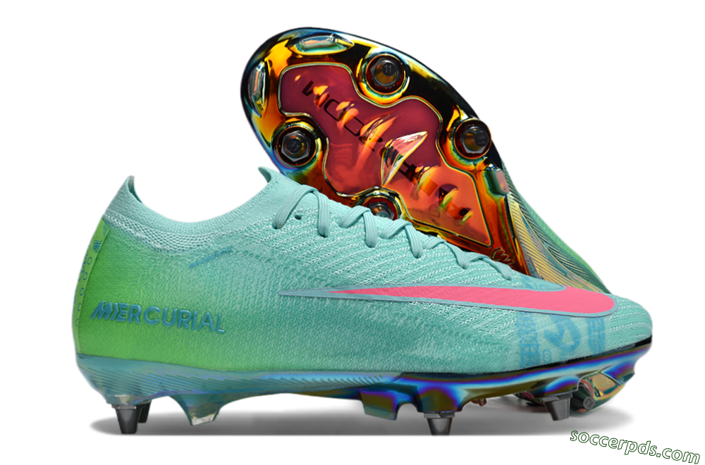 Nike Air Zoom Mercurial Vapor 16 Elite SG Low-Tops Football Boots - Jade/Pink/Gold 1