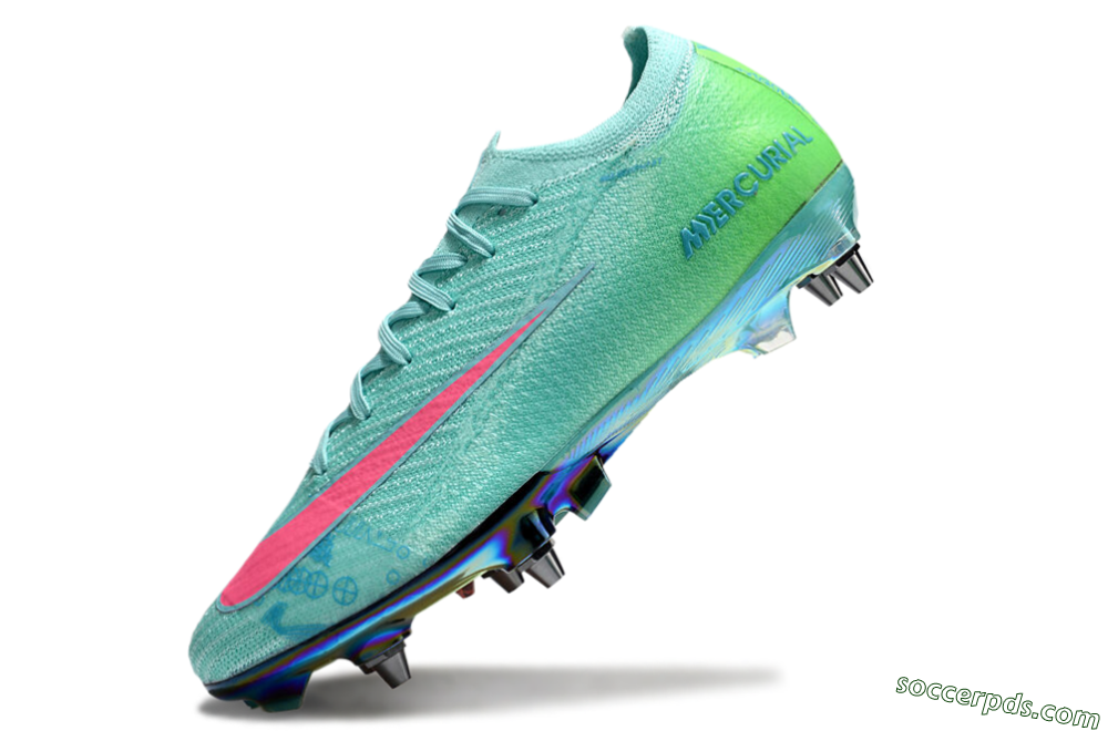 Nike Air Zoom Mercurial Vapor 16 Elite SG Low-Tops Football Boots - Jade/Pink/Gold 5