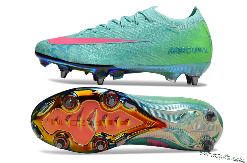 Nike Air Zoom Mercurial Vapor 16 Elite SG Low-Tops Football Boots - Jade/Pink/Gold 0
