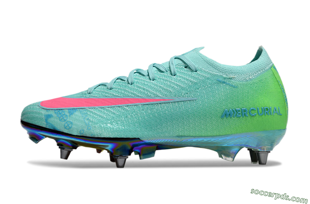 Nike Air Zoom Mercurial Vapor 16 Elite SG Low-Tops Football Boots - Jade/Pink/Gold 2
