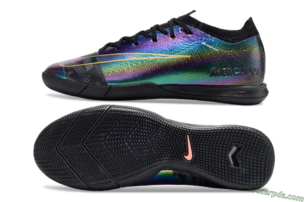 Nike Air Zoom Mercurial Vapor 16 Elite IC Low-Tops Football Shoes - Laser/Black/Yellow 0