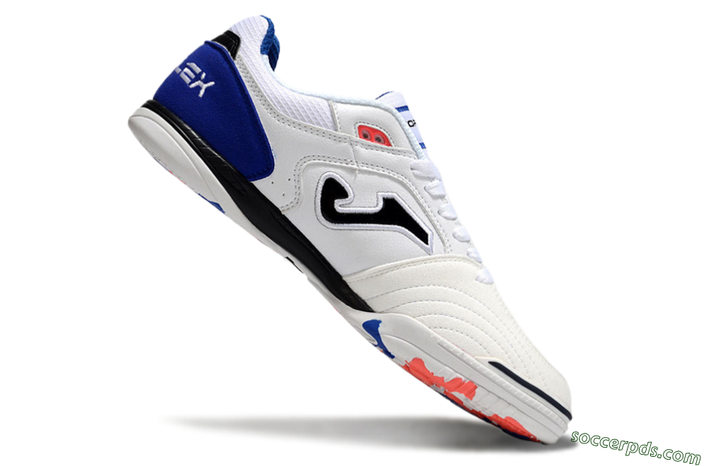 Joma Top Flex IC Low-Tops Football Shoes - White/Red/Blue 4