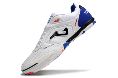 Joma Top Flex IC Low-Tops Football Shoes - White/Red/Blue