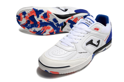 Joma Top Flex IC Low-Tops Football Shoes - White/Red/Blue