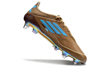Messi x Adidas F50 Elite SG Low-Tops Football Boots - Brown/White/Blue