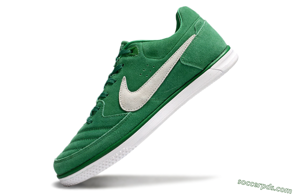 Nike Street Gato IC Low-Tops Football Shoes - Green/Grey/White 5