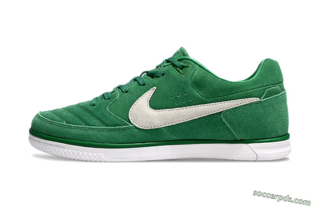 Nike Street Gato IC Low-Tops Football Shoes - Green/Grey/White 2