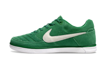 Nike Street Gato IC Low-Tops Football Shoes - Green/Grey/White