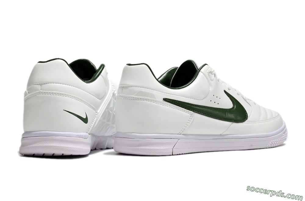 Nike Street Gato IC Low-Tops Football Shoes - White/Green 6