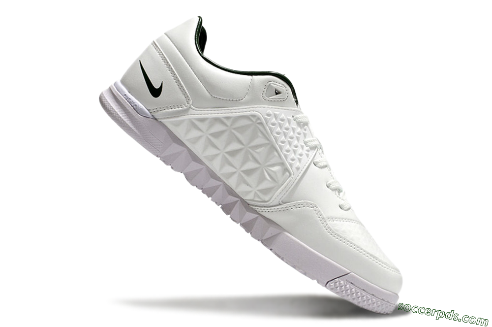 Nike Street Gato IC Low-Tops Football Shoes - White/Green 4