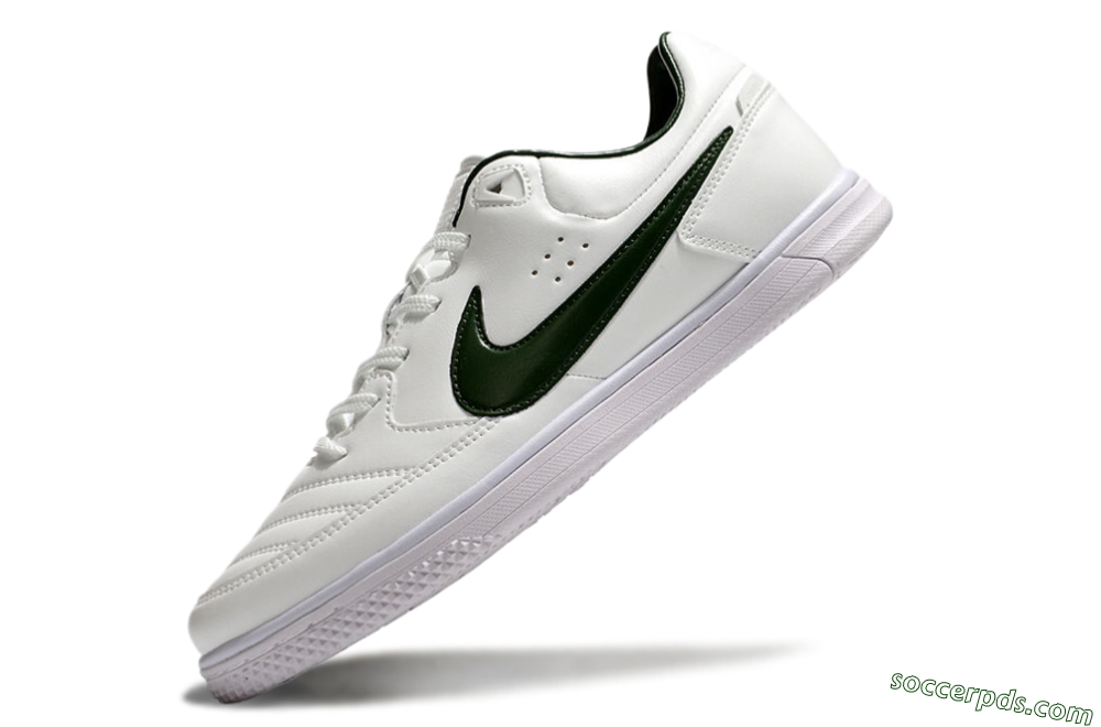 Nike Street Gato IC Low-Tops Football Shoes - White/Green 5