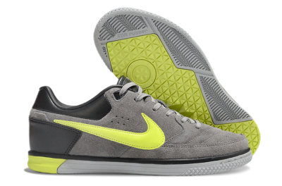 Nike Street Gato IC Low-Tops Football Shoes - Grey/Yellow/Black