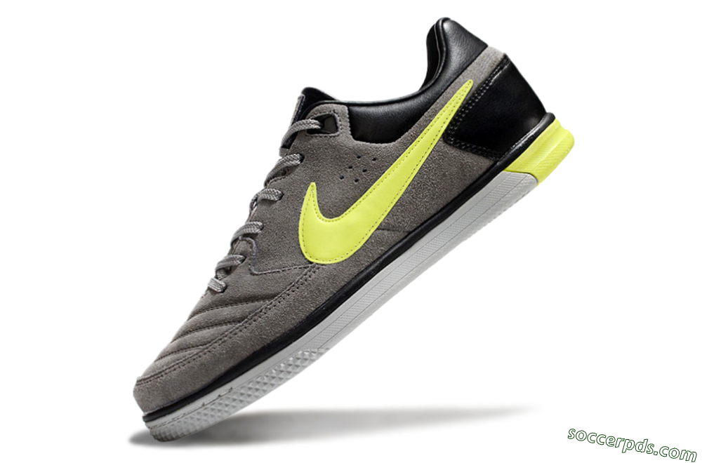 Nike Street Gato IC Low-Tops Football Shoes - Grey/Yellow/Black 5
