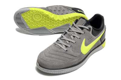 Nike Street Gato IC Low-Tops Football Shoes - Grey/Yellow/Black