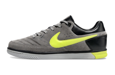 Nike Street Gato IC Low-Tops Football Shoes - Grey/Yellow/Black