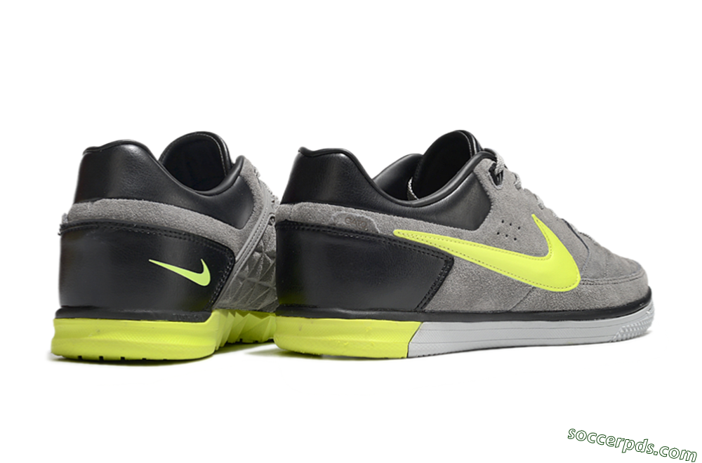 Nike Street Gato IC Low-Tops Football Shoes - Grey/Yellow/Black 6