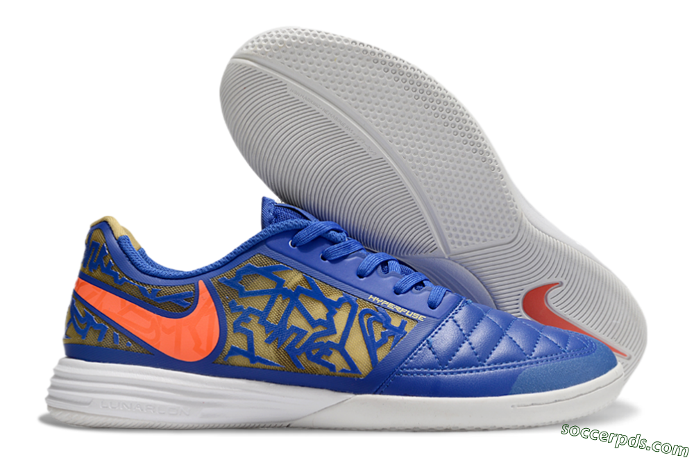 Nike Street Gato IC Low-Tops Football Shoes - Blue/Yellow/Red 1