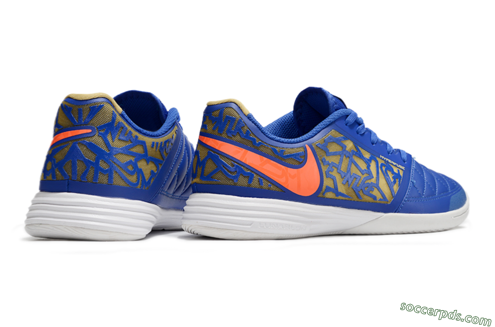 Nike Street Gato IC Low-Tops Football Shoes - Blue/Yellow/Red 6