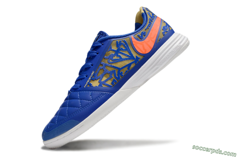Nike Street Gato IC Low-Tops Football Shoes - Blue/Yellow/Red 5