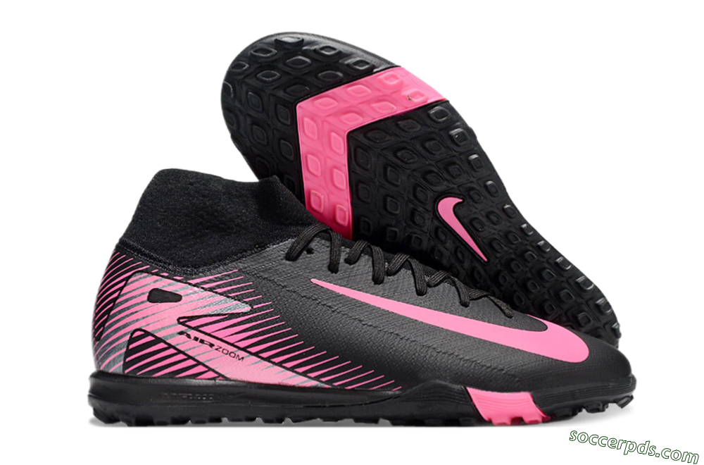 Nike Air Zoom Mercurial Superfly 10 Elite TF High-Tops Football Shoes - Black/Pink 1