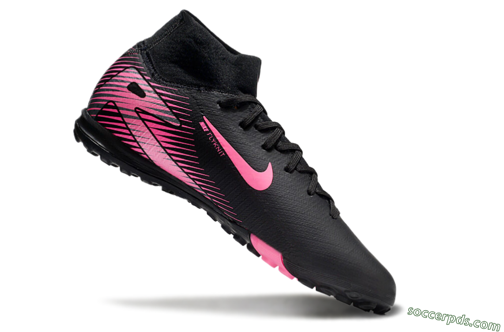 Nike Air Zoom Mercurial Superfly 10 Elite TF High-Tops Football Shoes - Black/Pink 4