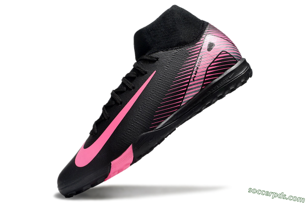 Nike Air Zoom Mercurial Superfly 10 Elite TF High-Tops Football Shoes - Black/Pink 5