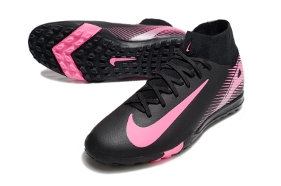 Nike Air Zoom Mercurial Superfly 10 Elite TF High-Tops Football Shoes - Black/Pink