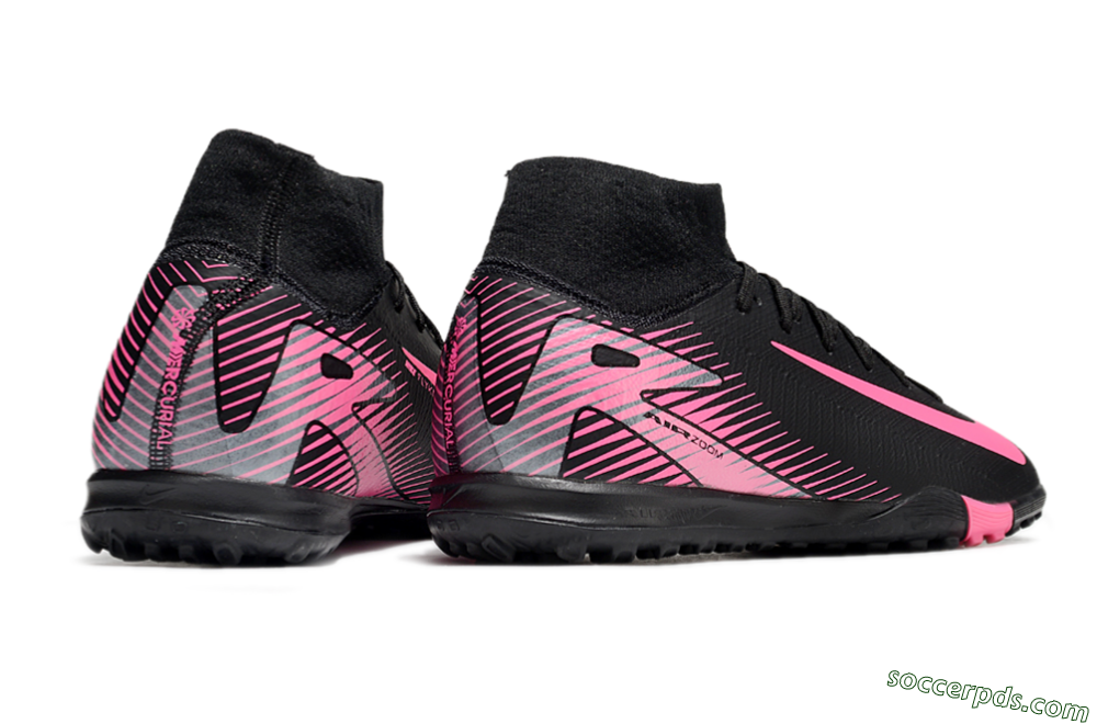 Nike Air Zoom Mercurial Superfly 10 Elite TF High-Tops Football Shoes - Black/Pink 6