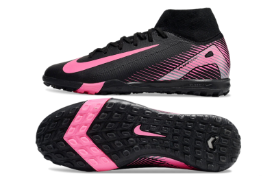 Nike Air Zoom Mercurial Superfly 10 Elite TF High-Tops Football Shoes - Black/Pink