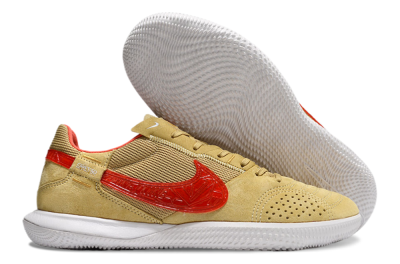 Nike Street Gato IC Low-Tops Football Shoes - Khaki/Red/White
