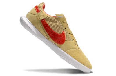 Nike Street Gato IC Low-Tops Football Shoes - Khaki/Red/White