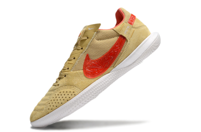 Nike Street Gato IC Low-Tops Football Shoes - Khaki/Red/White